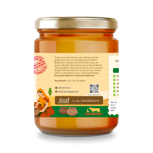 Gir Cow A2 Desi Ghee | Organic Grass Feed Desi Cow Ghee