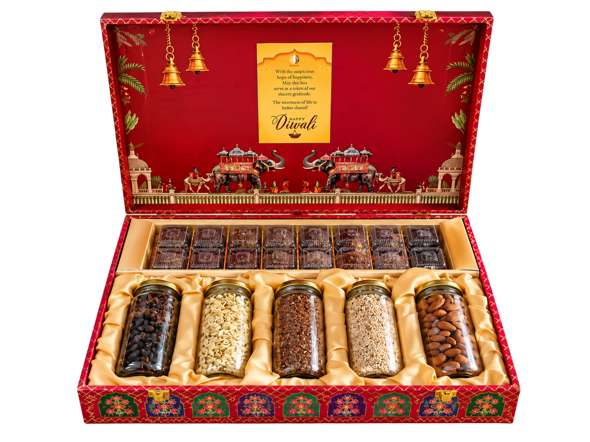 Matratva Annapurna Red Premium Gift Hamper – Ragi Laddu, Jowar Bhel