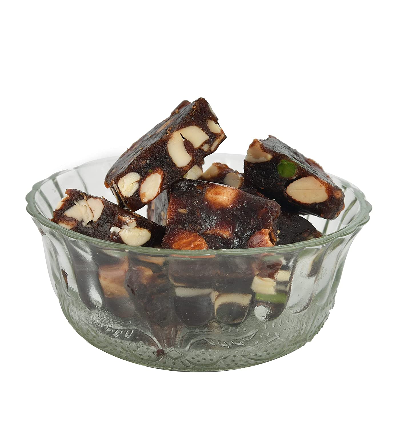 Sugar Free Khajur Barfi – Organically Grown Mjdool Dates, Almonds, Cashews and Pistachio Used | Made in Pure Desi Gir Cow A2 Ghee