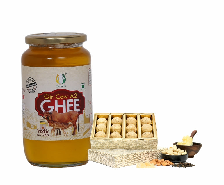 Gir Cow A2 Desi Ghee & Besan Ladoo I Special Combo