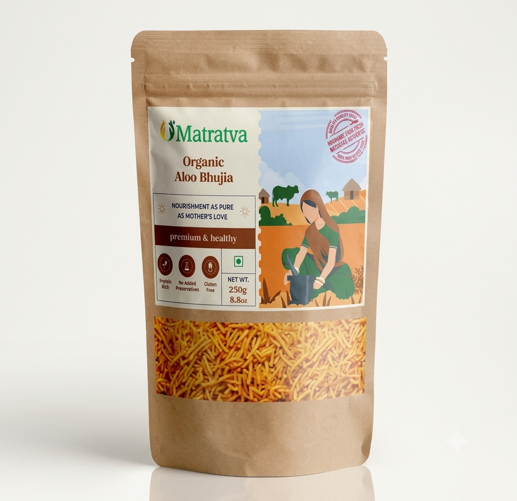 Matratva Bikaneri Aloo Bhujia Namkeen: Organic, Crispy Full of Traditional Flavor
