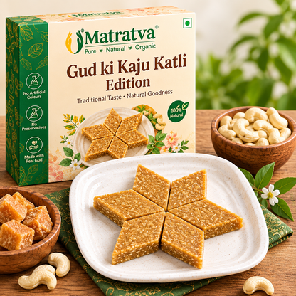 Gud Ki Kaju Katli – 500g Traditional Indian Sweet Made with Real Jaggery