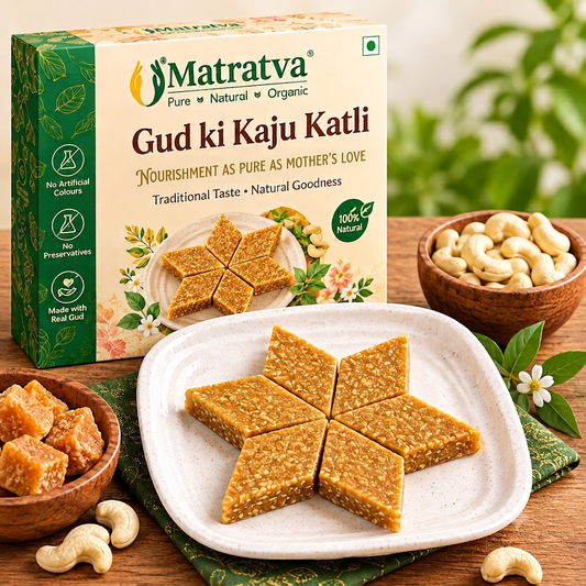 Gud Ki Kaju Katli – 500g Traditional Indian Sweet Made with Real Jaggery