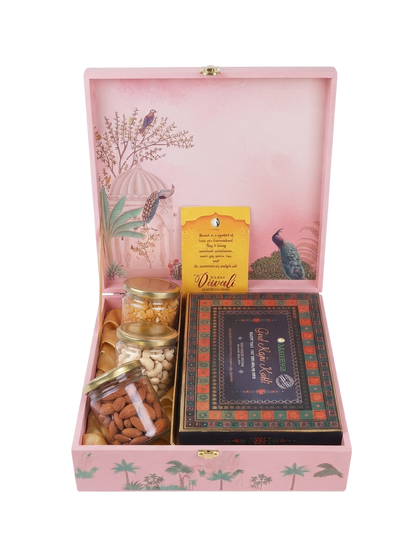 Matratva Amrit Premium Gift Hamper – Gud Kaju Katli, Honey Soaked Almonds & Amla Candy