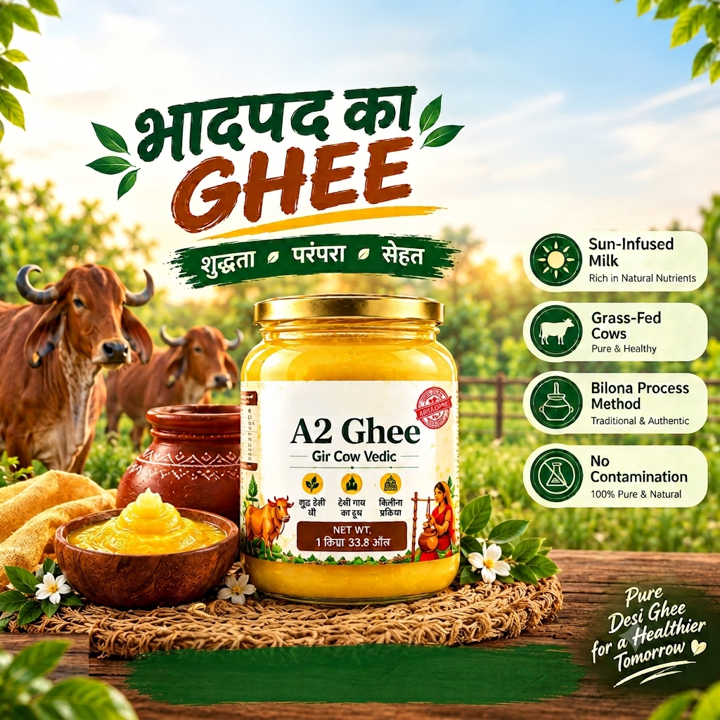 Gir Cow A2 Desi Ghee | Organic Grass Feed Desi Cow Ghee