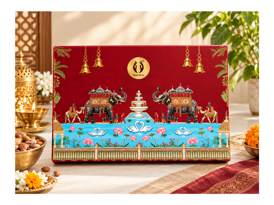 Matratva Annapurna Red Premium Gift Hamper – Ragi Laddu, Jowar Bhel