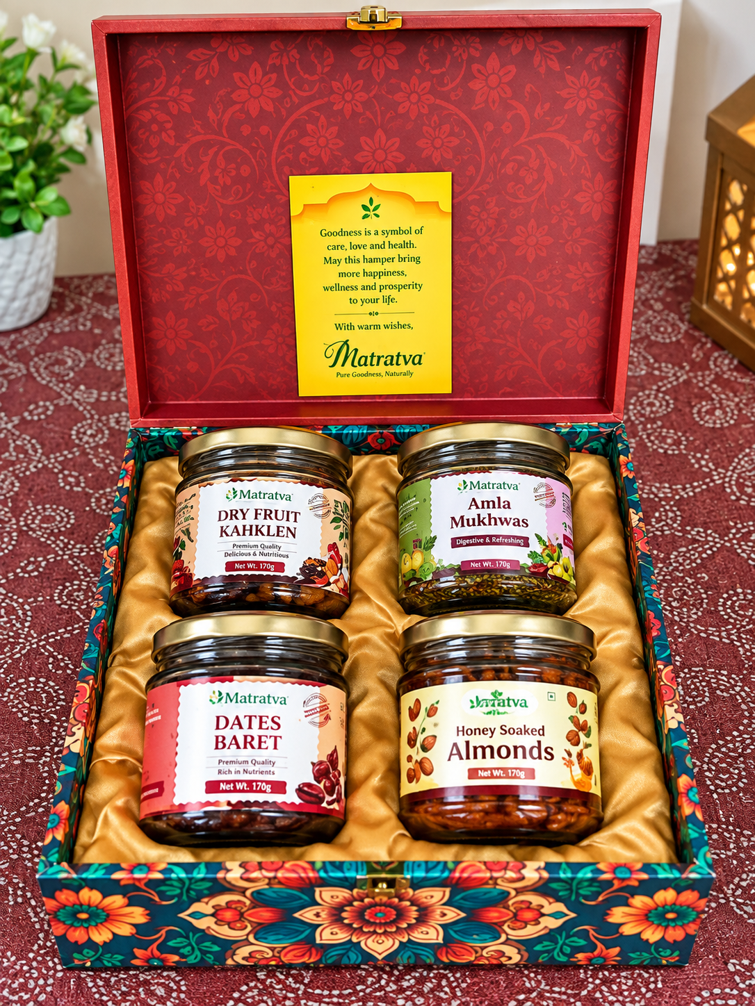 Matratva Sampoorna Premium Healthy Gift Hamper – Traditional Indian Delicacies & Dry Fruits |