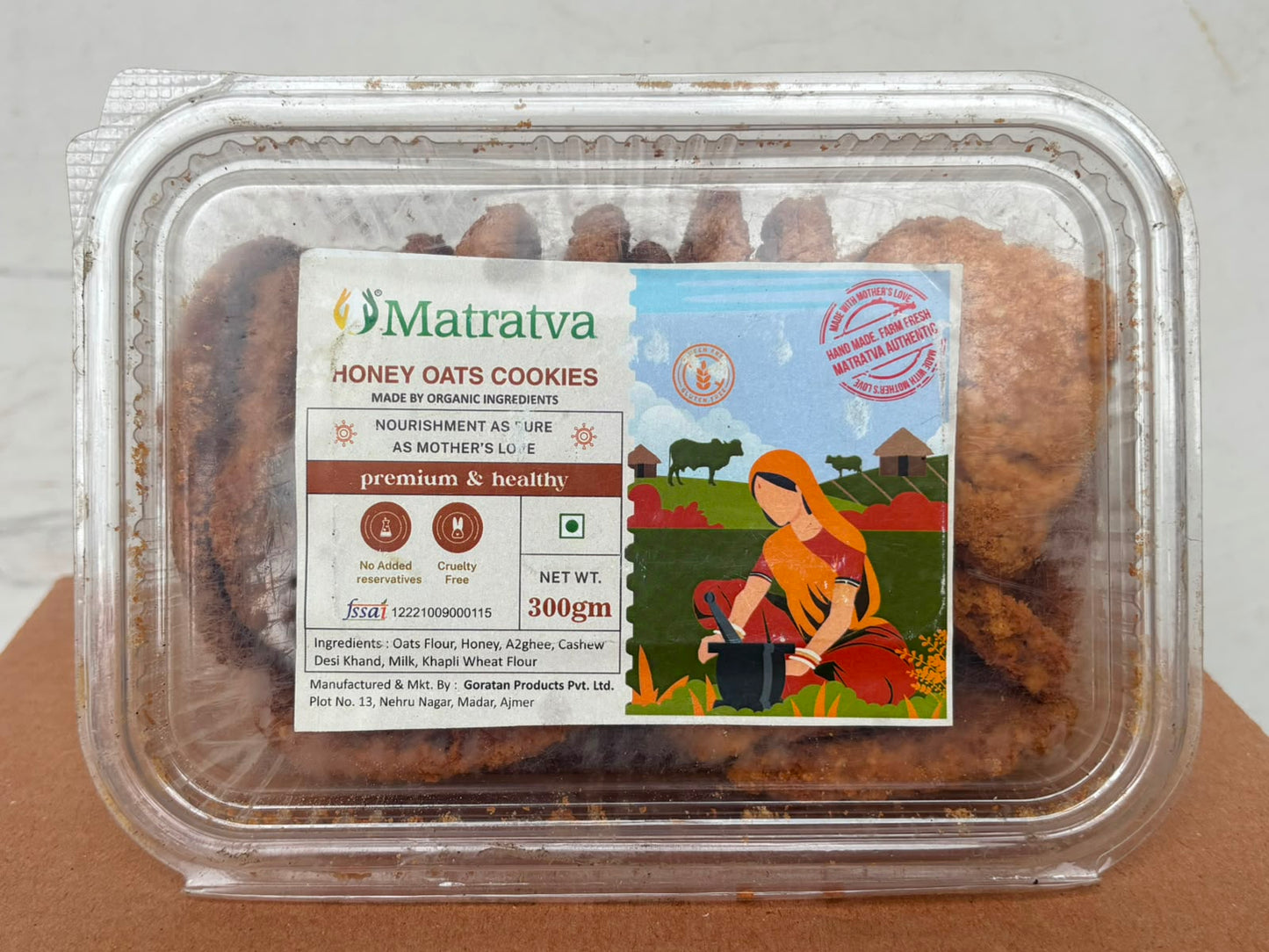 Matratva Healthy honey oat cookies | khapli wheat cookies