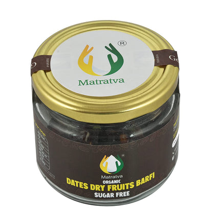 Sugar Free Khajur Barfi –  Organically Grown Mjdool Dates, Almonds, Cashews and Pistachio Used | Made in Pure Desi Gir Cow A2 Ghee
