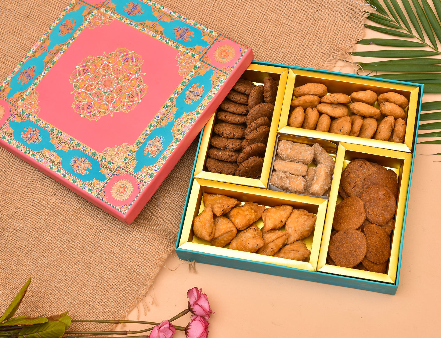 Matratva Diwali Customized Traditional Indian Snacks Gift Box Pack | Gift Box 5 | Diwali Gift Set | Gift Hamper