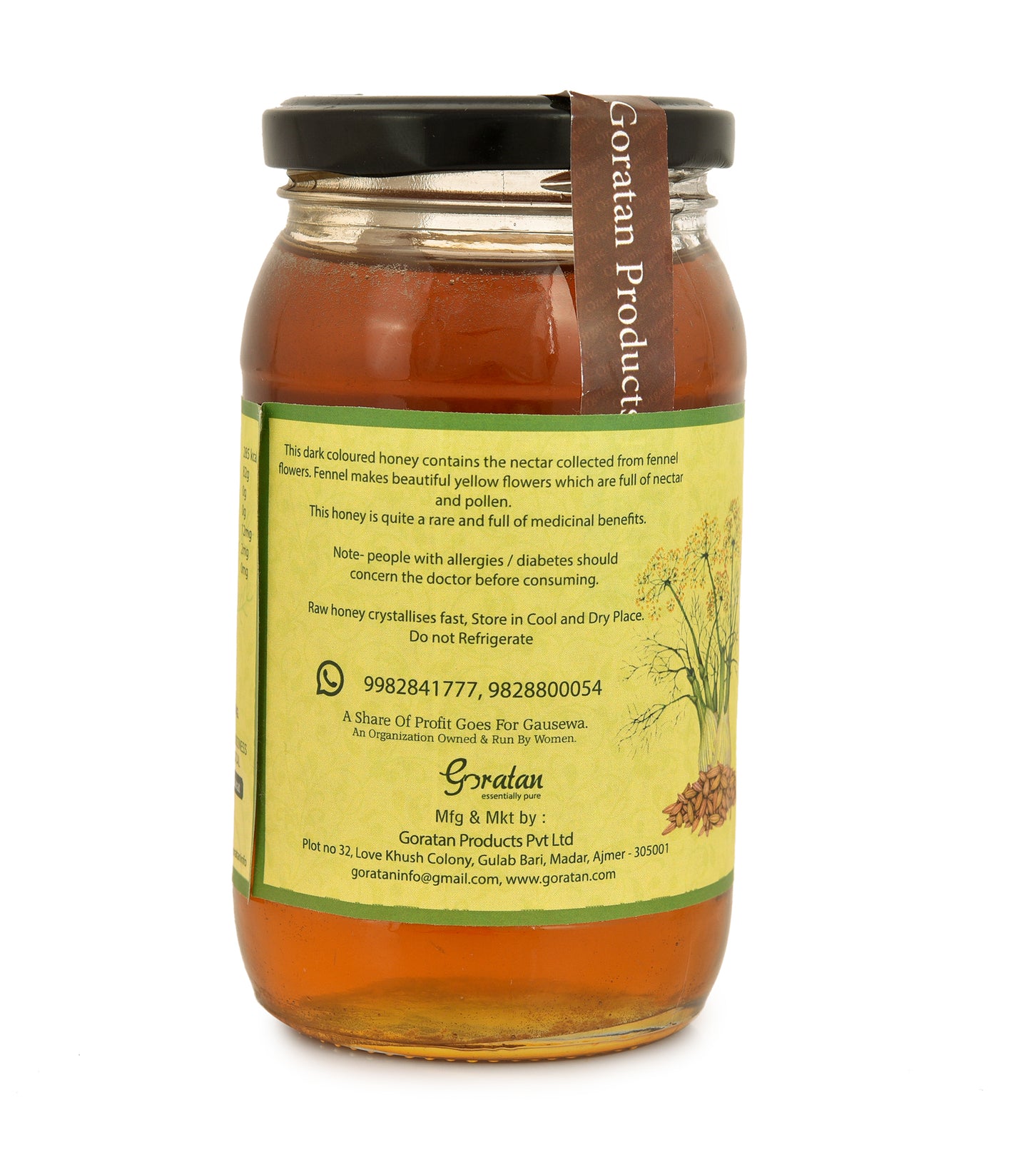 Fennel Honey | 100% Pure & Organic Honey | Unprocessed